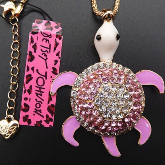 Betsey Johnson Jewelry - 🐢Betsey Johnson NWT pink turtle necklace